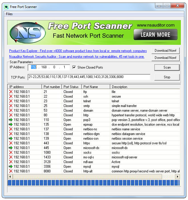 端口扫描器(FreePortScanner)3.2.5_常用软件