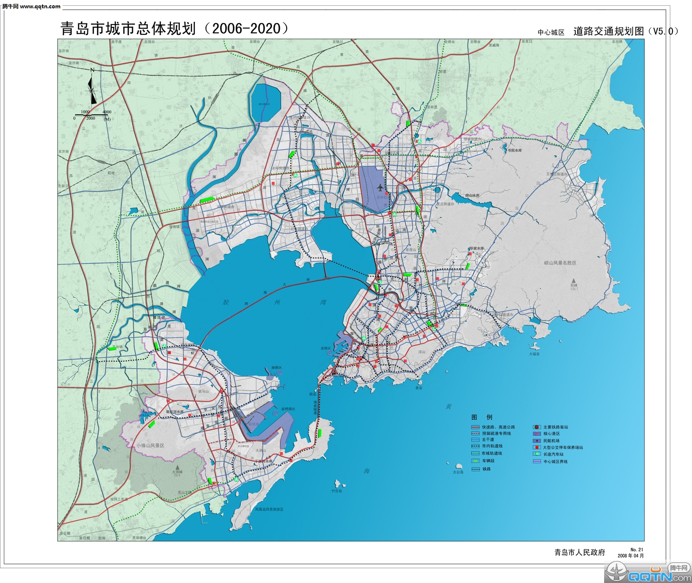 青岛市城市电子矢量地图高清版下载2016最新