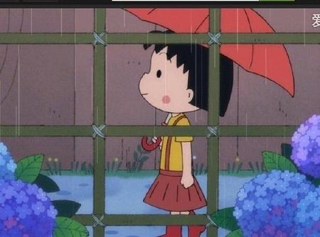 下雨天打伞的樱桃小丸子图片可爱2017 意料之