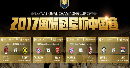 国际冠军杯2017中国赛程直播地址 2017国际冠