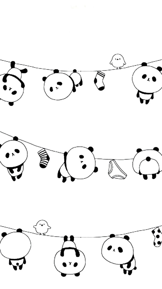 萌萌的卡通熊猫聊天背景图片大全 小可爱 赶快出来收图啦