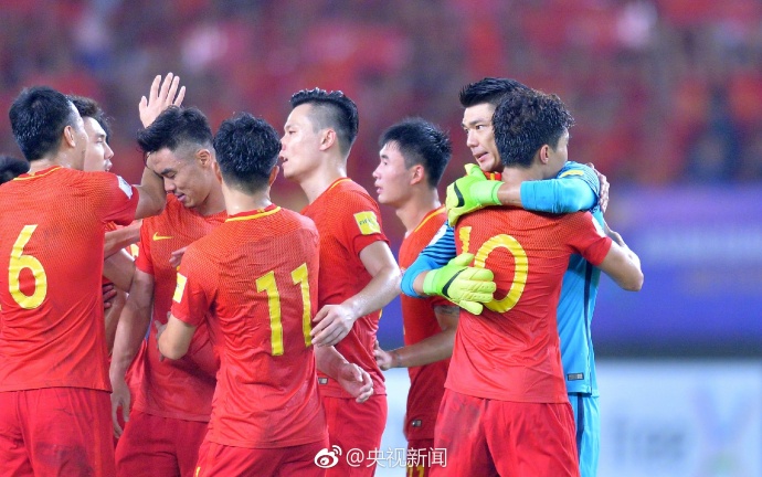 2018世界杯预选赛亚洲区国足赢了图片 中国队