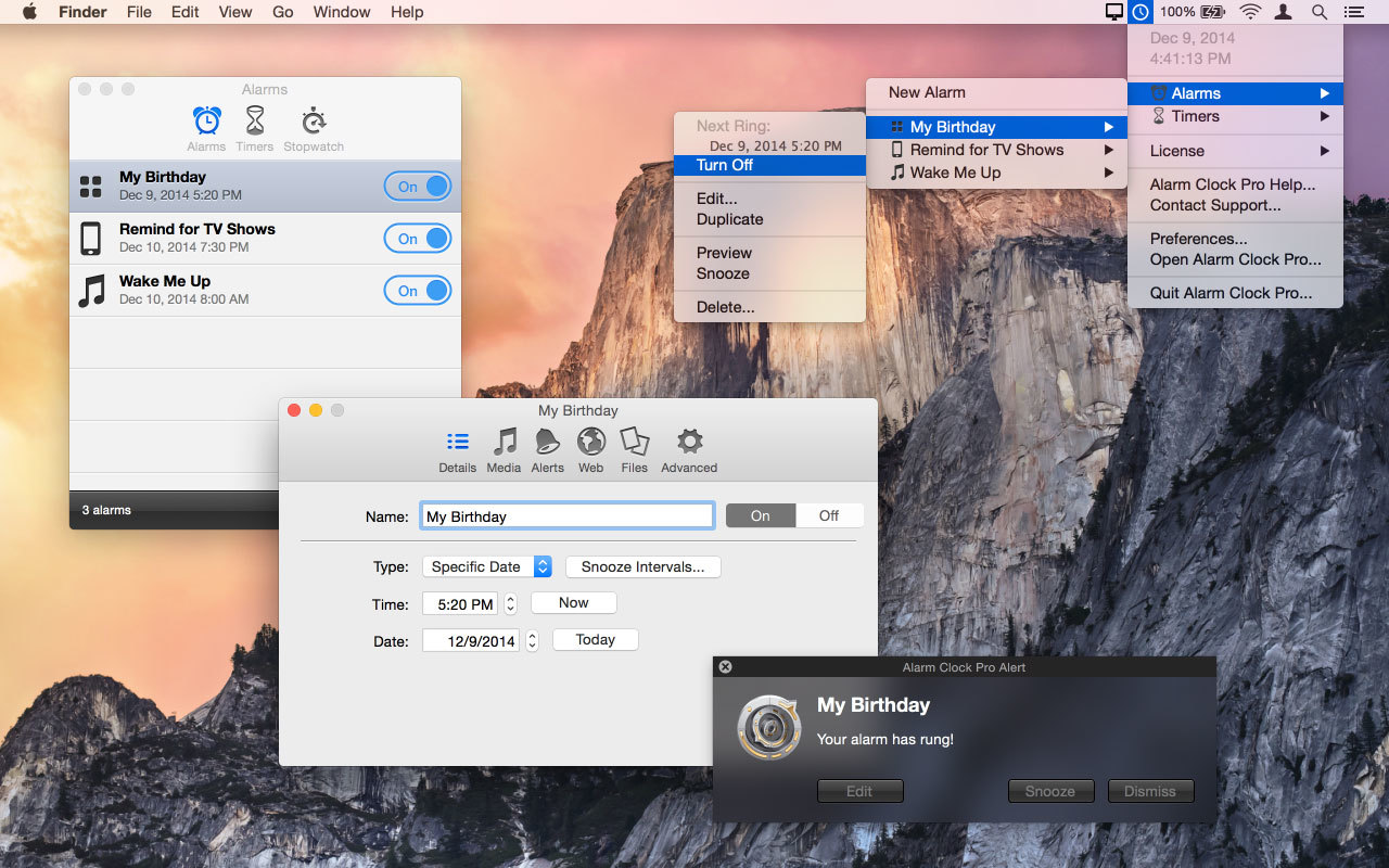 Alarm Clock Pro for Mac10.0.7 רҵ